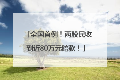 全国首例！两股民收到近80万元赔款！