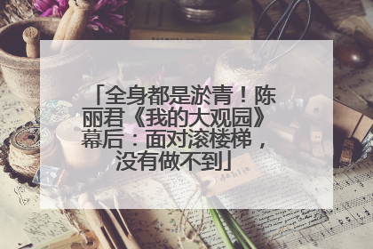 全身都是淤青！陈丽君《我的大观园》幕后：面对滚楼梯，没有做不到