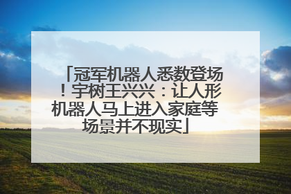 冠军机器人悉数登场！宇树王兴兴：让人形机器人马上进入家庭等场景并不现实