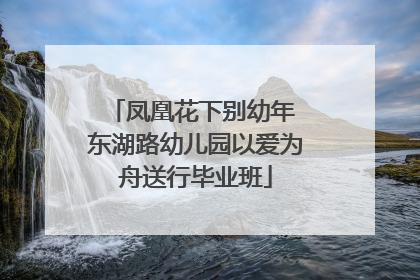 凤凰花下别幼年 东湖路幼儿园以爱为舟送行毕业班