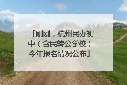 刚刚，杭州民办初中（含民转公学校）今年报名情况公布