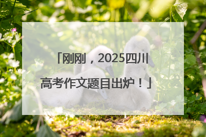 刚刚，2025四川高考作文题目出炉！