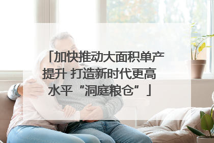 加快推动大面积单产提升 打造新时代更高水平“洞庭粮仓”