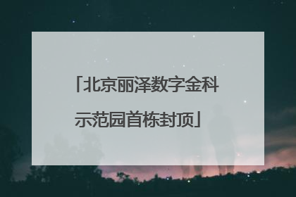 北京丽泽数字金科示范园首栋封顶