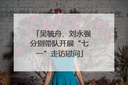 吴毓舟、刘永强分别带队开展“七一”走访慰问