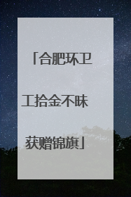 合肥环卫工拾金不昧获赠锦旗