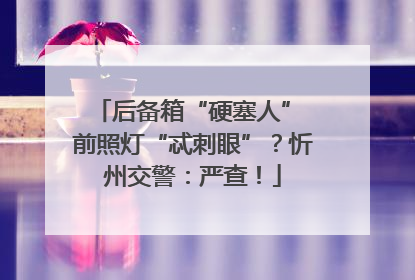 后备箱“硬塞人” 前照灯“忒刺眼”？忻州交警：严查！