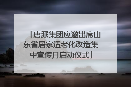 唐派集团应邀出席山东省居家适老化改造集中宣传月启动仪式