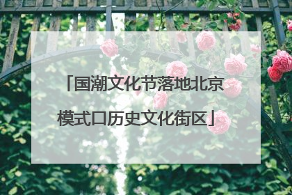 国潮文化节落地北京模式口历史文化街区