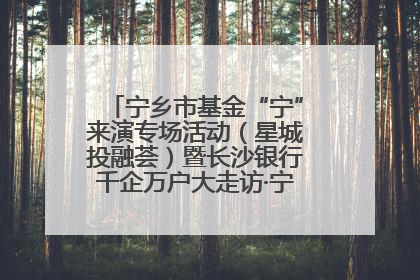 宁乡市基金“宁”来演专场活动（星城投融荟）暨长沙银行千企万户大走访·宁乡专场活动举行