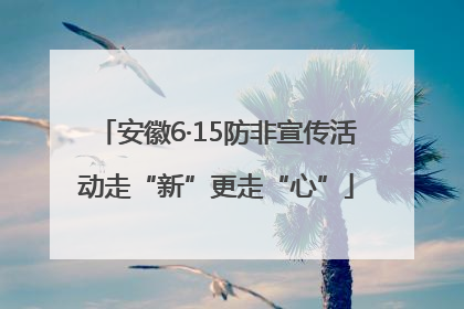 安徽6·15防非宣传活动走“新”更走“心”