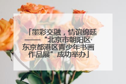 墨彩交融，情谊绵延——“北京市朝阳区·东京都港区青少年书画作品展”成功举办