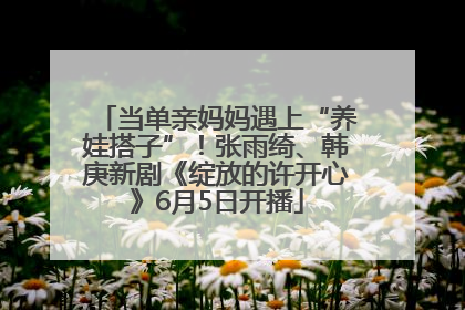 当单亲妈妈遇上“养娃搭子”！张雨绮、韩庚新剧《绽放的许开心》6月5日开播