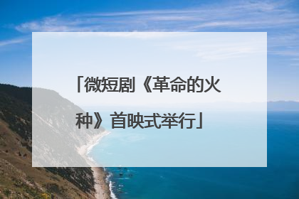微短剧《革命的火种》首映式举行