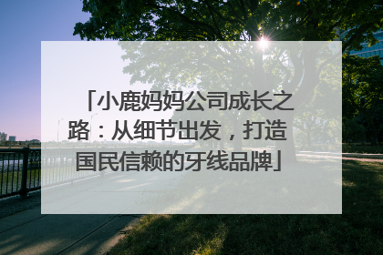 小鹿妈妈公司成长之路：从细节出发，打造国民信赖的牙线品牌