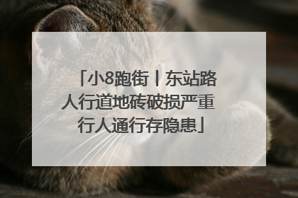 小8跑街丨东站路人行道地砖破损严重 行人通行存隐患