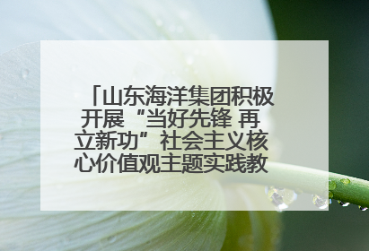 山东海洋集团积极开展“当好先锋 再立新功”社会主义核心价值观主题实践教育月活动
