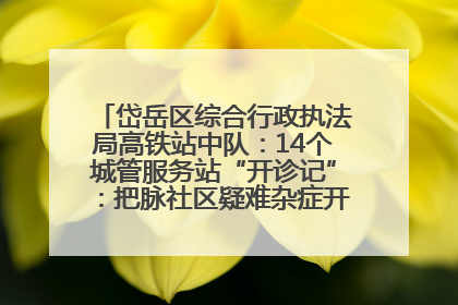 岱岳区综合行政执法局高铁站中队：14个城管服务站“开诊记”：把脉社区疑难杂症开出治理良方