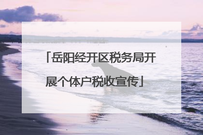 岳阳经开区税务局开展个体户税收宣传