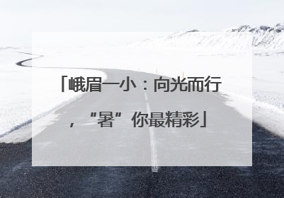 峨眉一小：向光而行，“暑”你最精彩