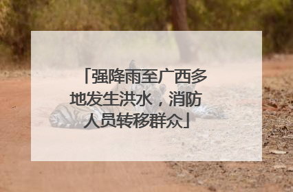 强降雨至广西多地发生洪水，消防人员转移群众