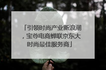 引领时尚产业新浪潮，宝尊电商蝉联京东大时尚最佳服务商