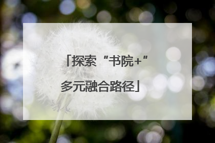 探索“书院+”多元融合路径