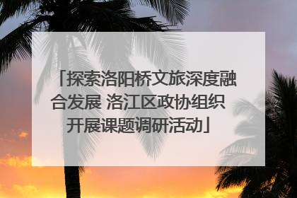 探索洛阳桥文旅深度融合发展 洛江区政协组织开展课题调研活动