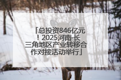 总投资846亿元！2025河南·长三角地区产业转移合作对接活动举行