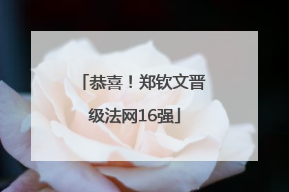 恭喜！郑钦文晋级法网16强