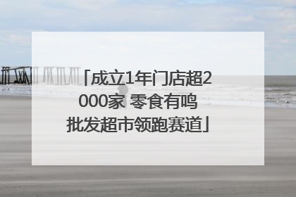 成立1年门店超2000家 零食有鸣批发超市领跑赛道