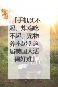手机买不起、炸鸡吃不起、宠物养不起？这届美国人活得好难