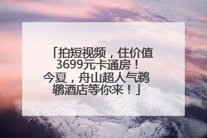 拍短视频，住价值3699元卡通房！今夏，舟山超人气鹈鹕酒店等你来！