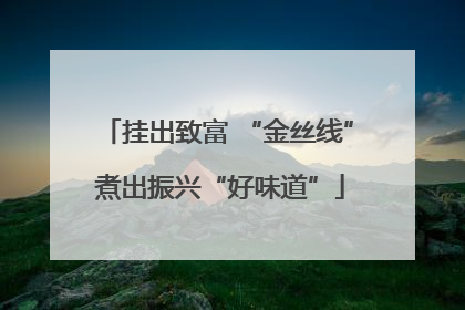 挂出致富 “金丝线” 煮出振兴“好味道”