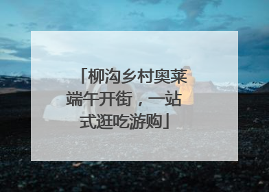 柳沟乡村奥莱端午开街，一站式逛吃游购