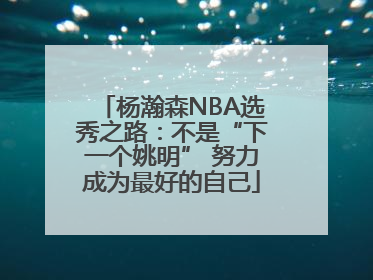 杨瀚森NBA选秀之路：不是“下一个姚明” 努力成为最好的自己