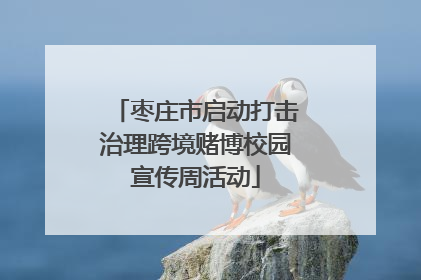 枣庄市启动打击治理跨境赌博校园宣传周活动