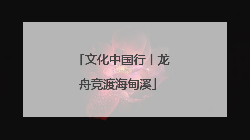 文化中国行丨龙舟竞渡海甸溪