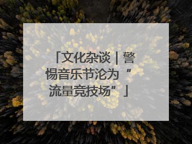 文化杂谈｜警惕音乐节沦为“流量竞技场”