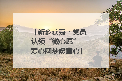 新乡获嘉：党员认领“微心愿” 爱心圆梦暖童心