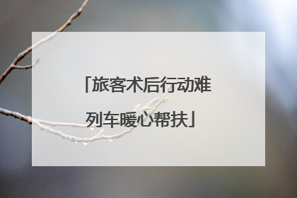 旅客术后行动难 列车暖心帮扶