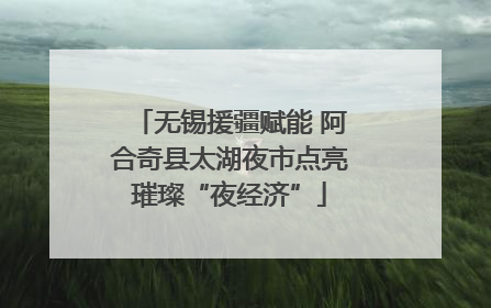 无锡援疆赋能 阿合奇县太湖夜市点亮璀璨“夜经济”