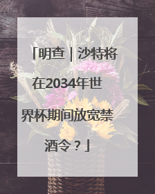 明查｜沙特将在2034年世界杯期间放宽禁酒令？