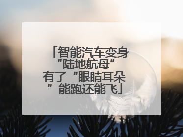 智能汽车变身“陆地航母” 有了“眼睛耳朵”能跑还能飞