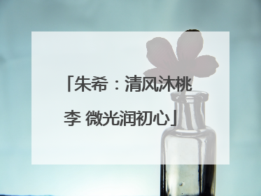 朱希：清风沐桃李 微光润初心
