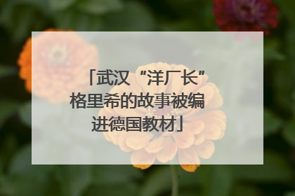 武汉“洋厂长”格里希的故事被编进德国教材