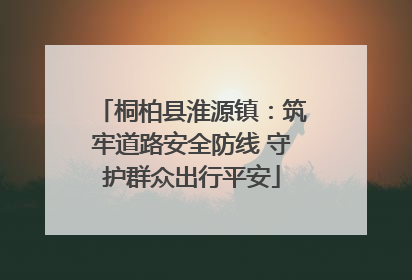 桐柏县淮源镇：筑牢道路安全防线 守护群众出行平安