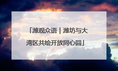 潍观众语｜潍坊与大湾区共绘开放同心圆