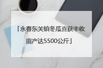 永春东关镇冬瓜喜获丰收 亩产达5500公斤