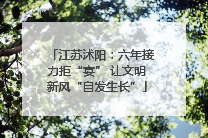 江苏沭阳：六年接力拒“宴” 让文明新风“自发生长”